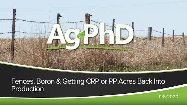 Fences, Boron, Getting CRP or PP Acres Back into Production