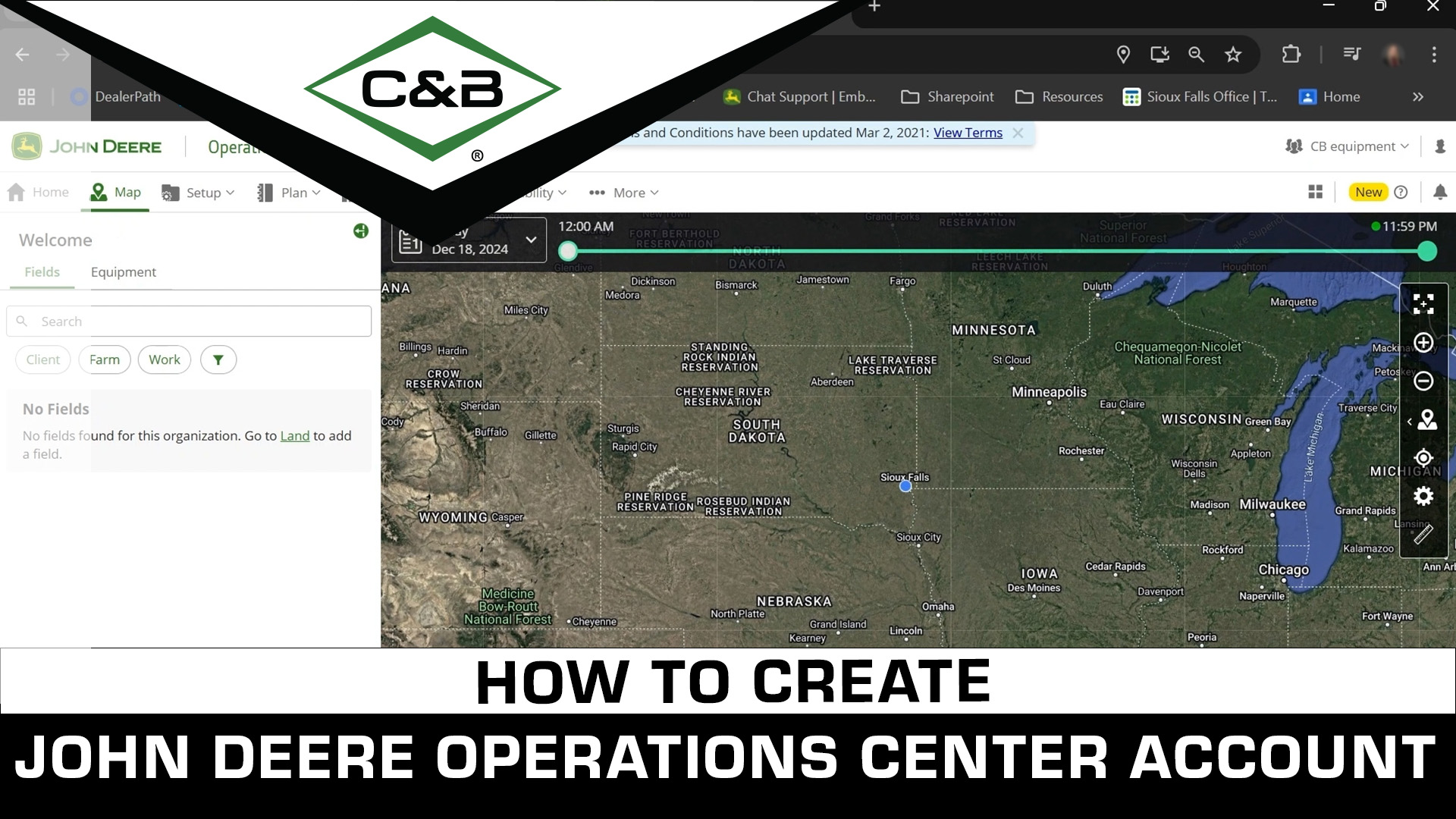 How To Set Up a John Deere Operations Center Account | C & B