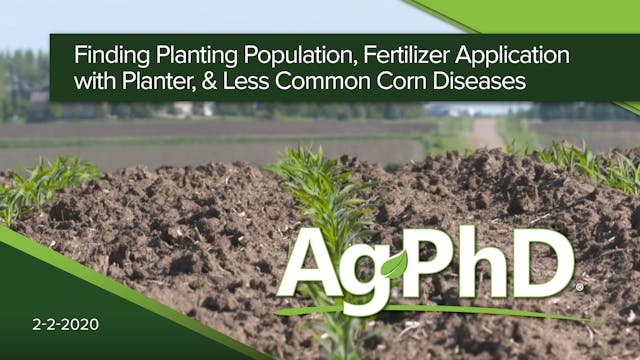 Planting Population, Fertilizer App w...