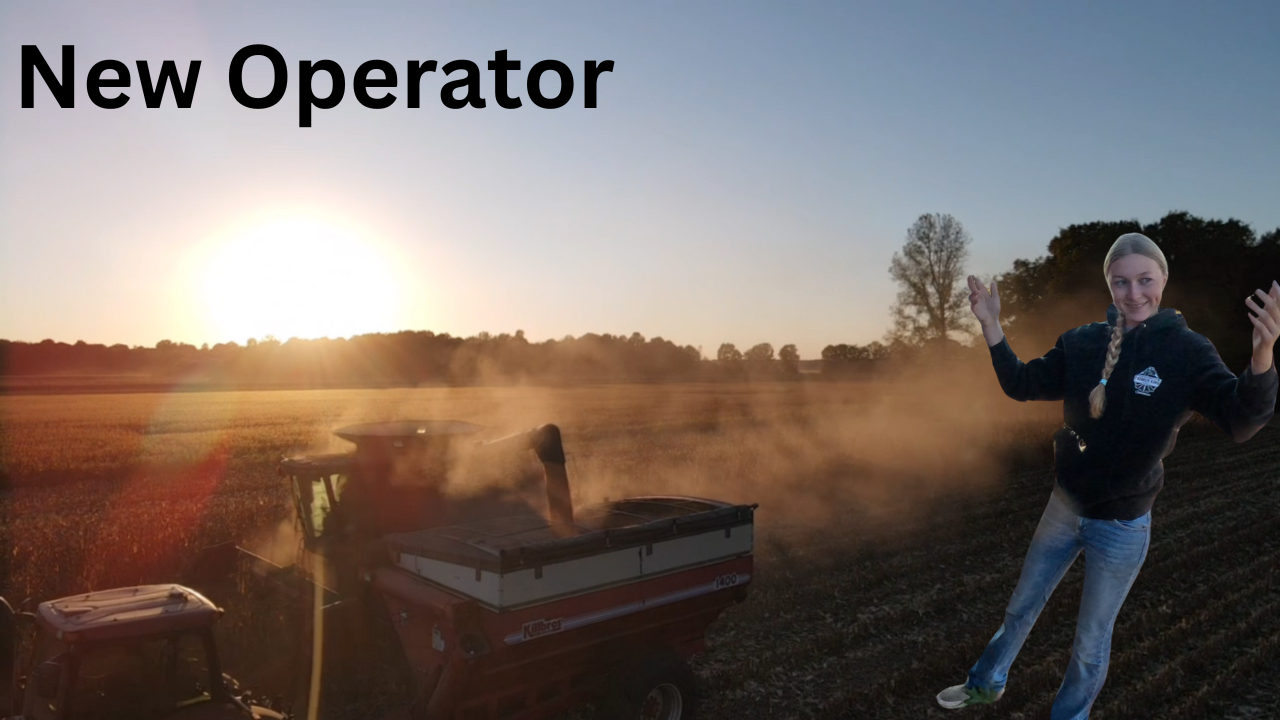 Sister's First Time Running the Grain Cart | Final Harvest Days | Farmer King