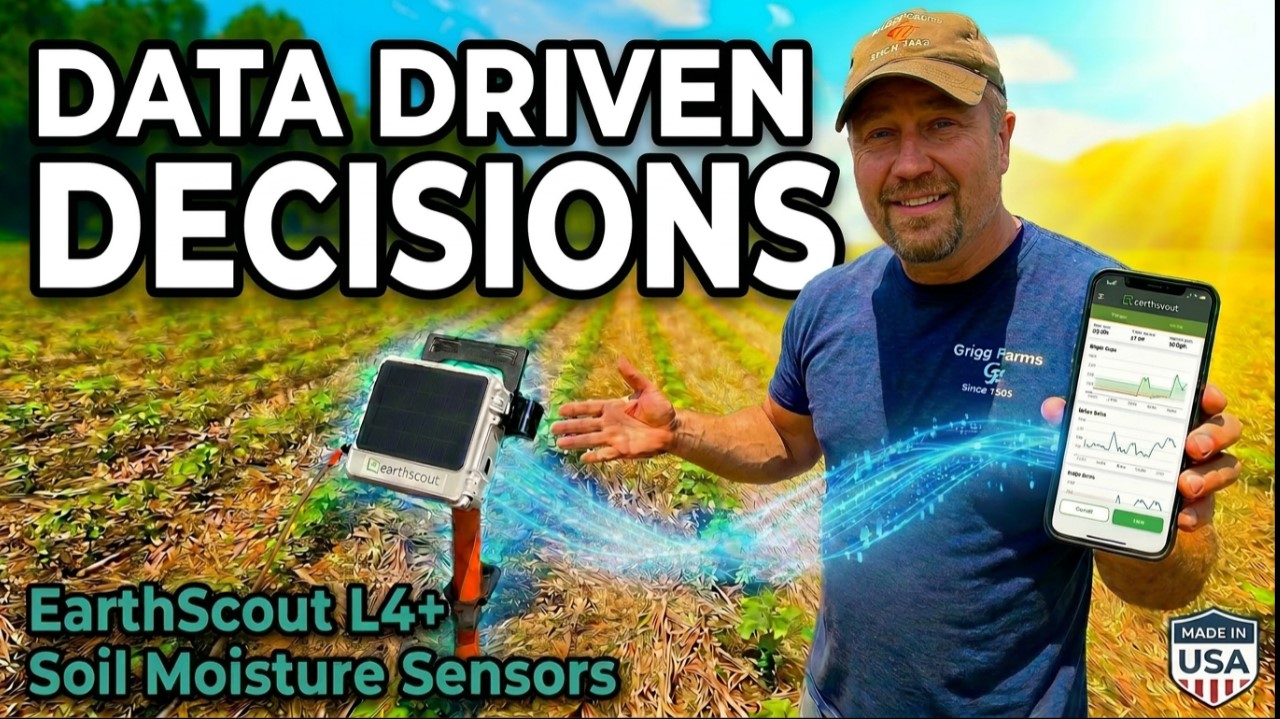Data Driven Decisions: EarthScout L4+ Soil Moisture Sensor Review | Griggs Farms
