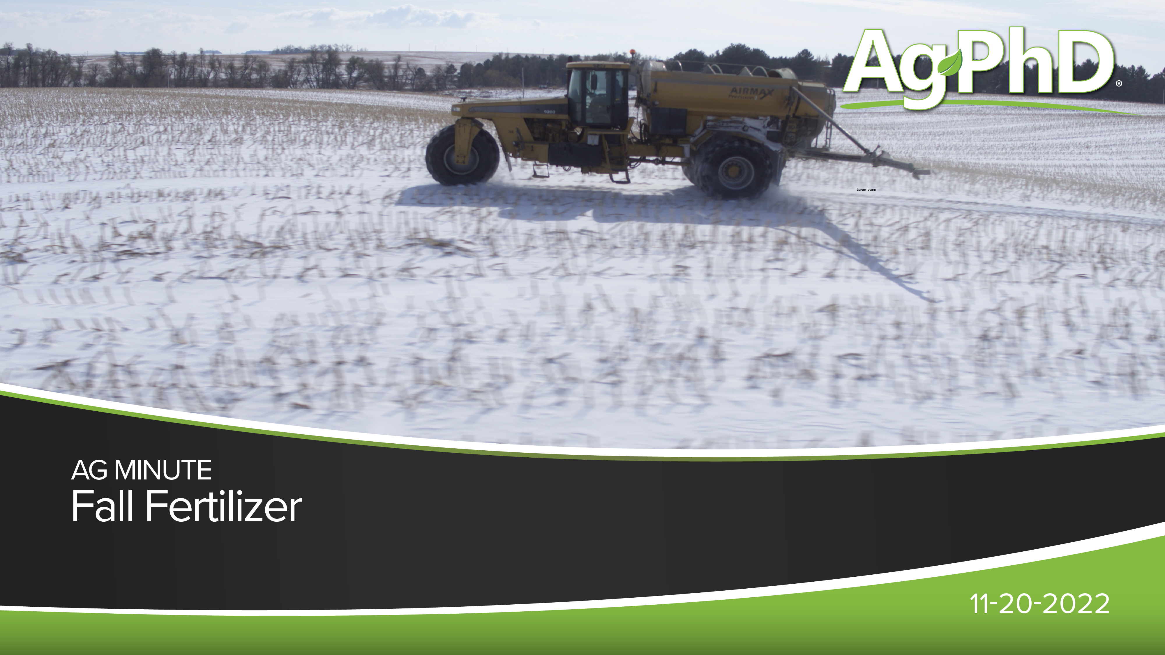 Fall Fertilizer | Ag PhD