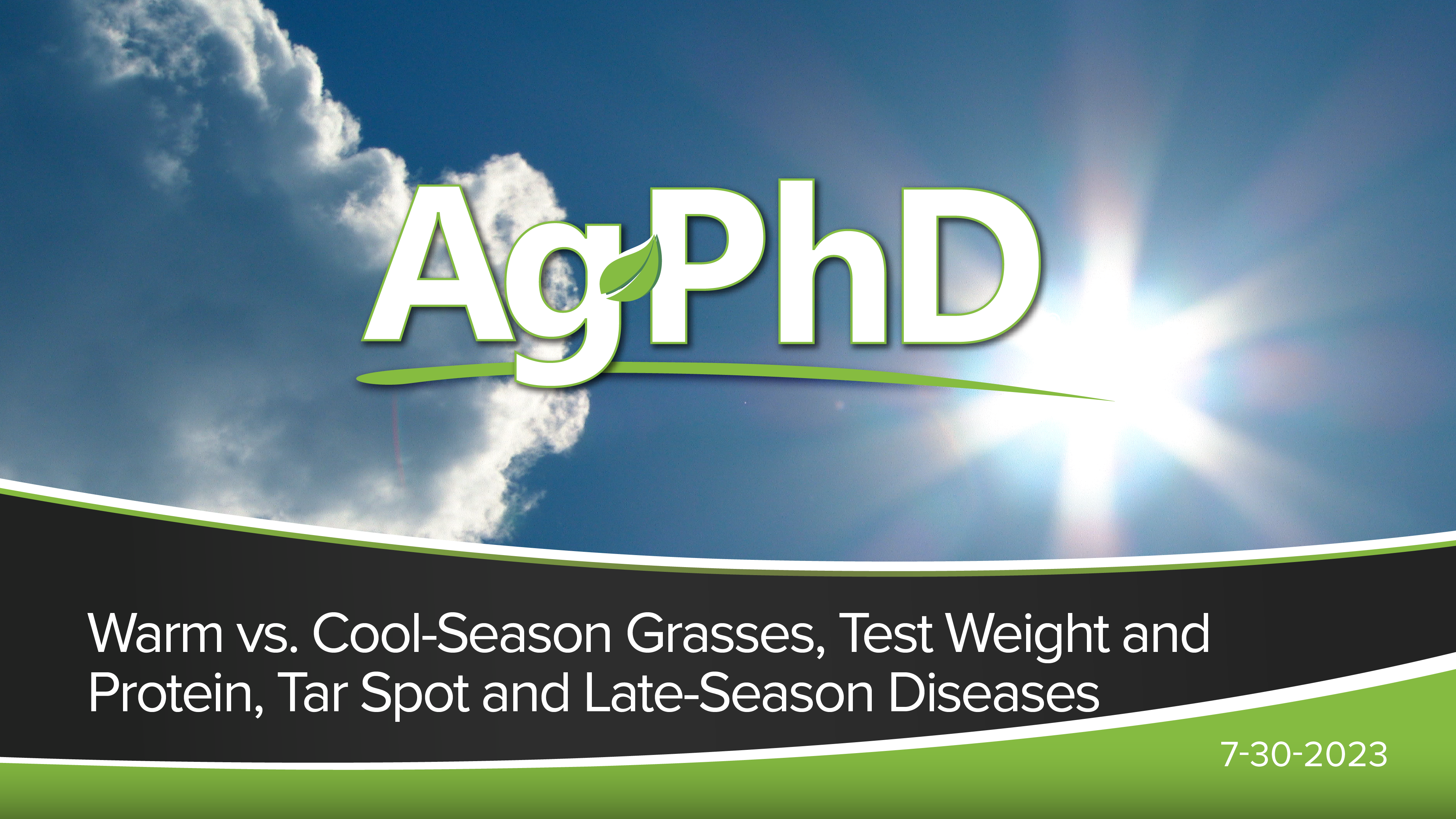 Warm vs. Cool-Season Grasses, Test Weight and Protein, Tar Spot Disease | Ag PhD