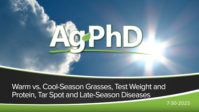 Warm vs. Cool-Season Grasses, Test Weight and Protein, Tar Spot Disease | Ag PhD