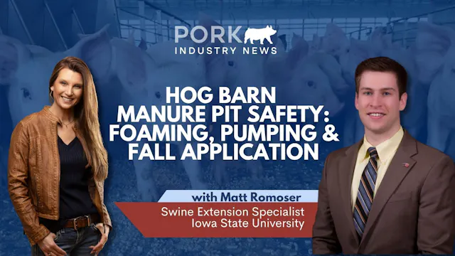 Hog Barn Manure Pit Safety Foaming, P...