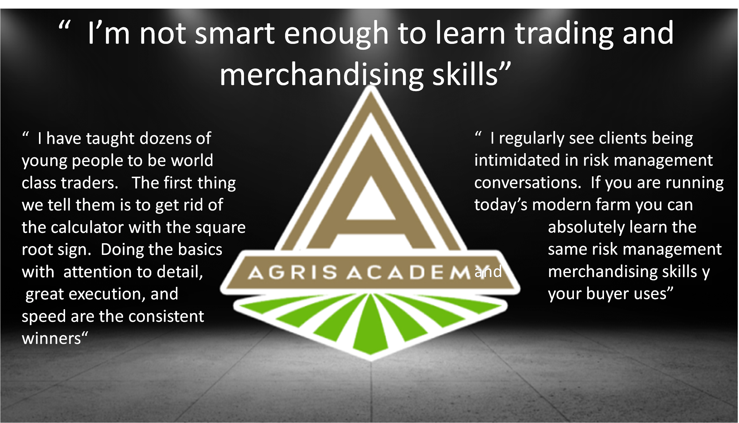 Myth Buster - I'm Not Smart Enough | AgrisAcademy