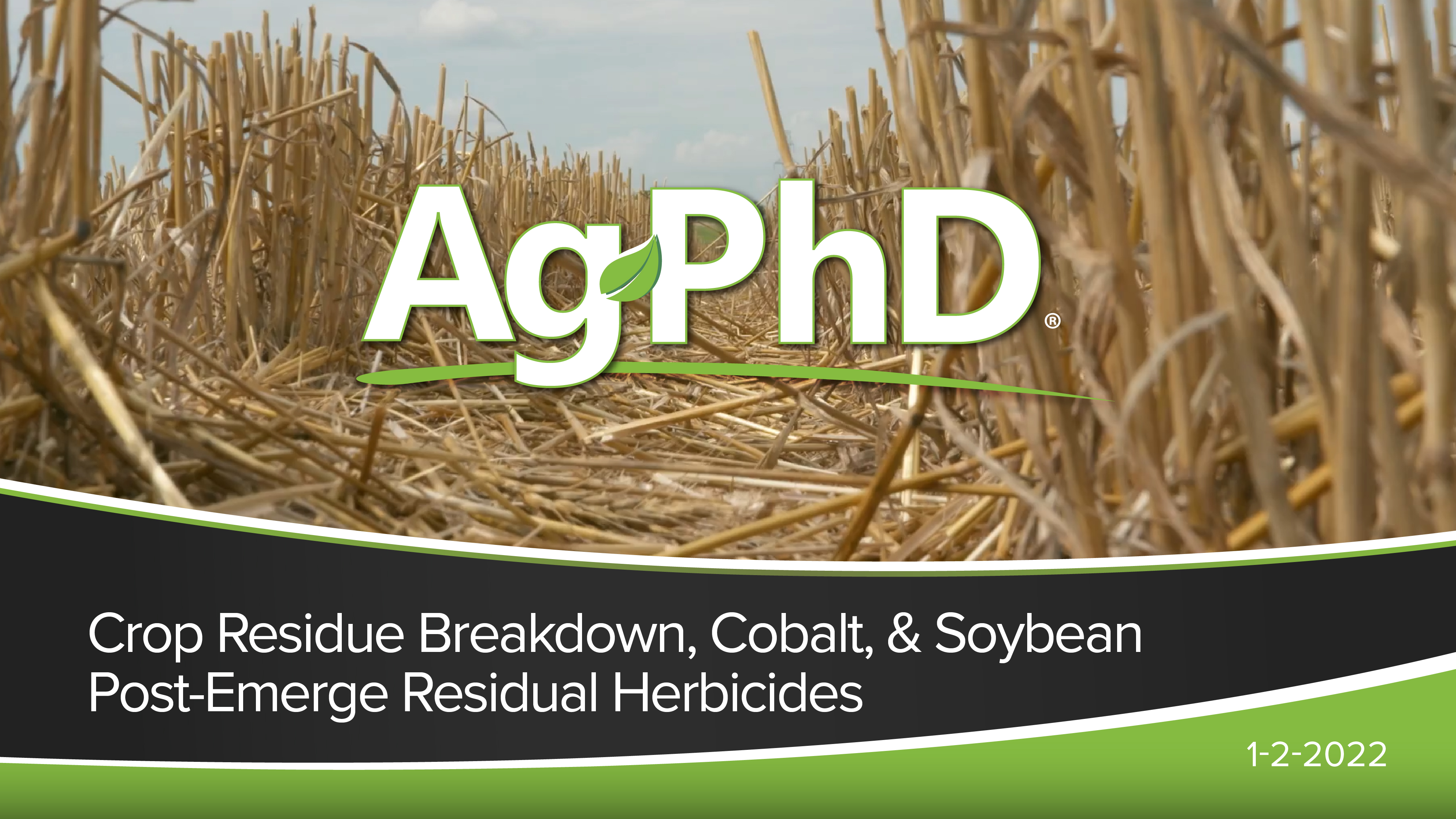 Crop Residue Breakdown, Cobalt, Soybean Post-Emerge Residual Herbicides | Ag PhD
