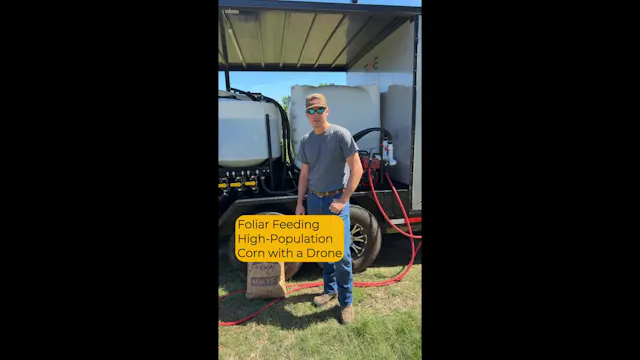 Foliar Feeding Corn with a Drone | TEVA