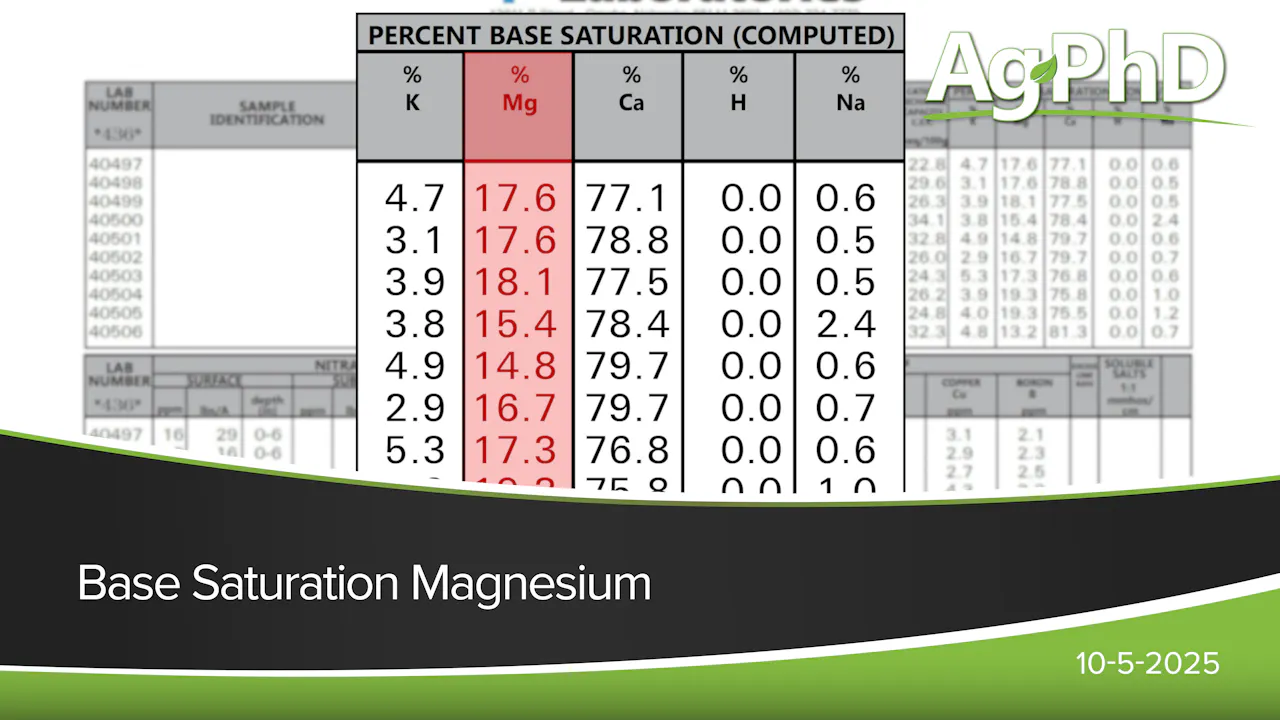 Base Saturation Mg | Ag PhD - 2025 - AcresTV