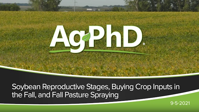 Soybean Reproductive Stages, Buying Crop Inputs in the Fall, Fall Pasture Spray