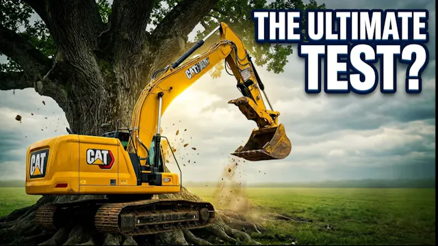 Excavator Vs 140-Year-Old Oak Tree | ...