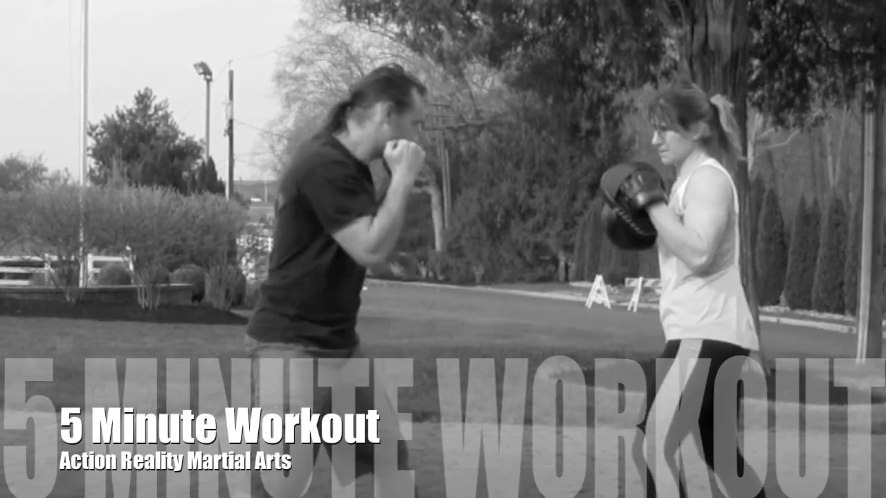 5 minute workout - with focus pads