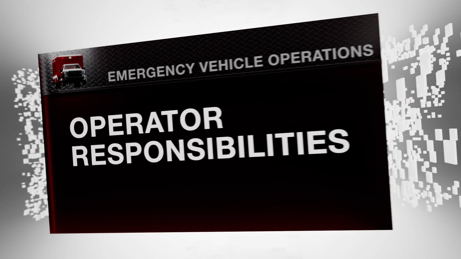 EVO001 Operator Responsibilities