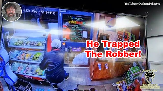 Clerk Traps Robber In Store While Pol...