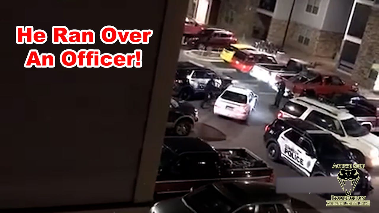Fleeing Felon Tries To Run Over Officer With Predictable Results Active Self Protection