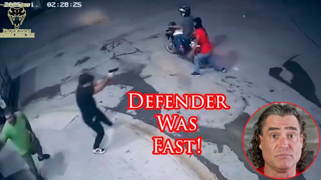 Defender Wrecks Robber Who Telegraphe...