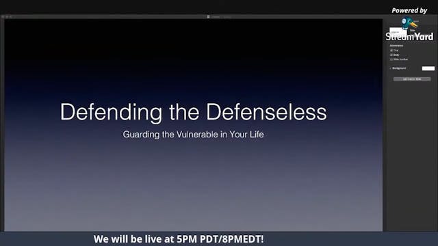 Online Seminar: Defending the Defense...