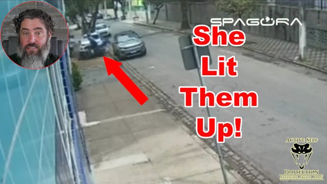 Wife Turns Robbers Into Hood Ornament...