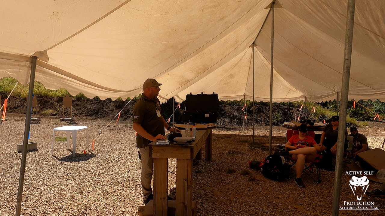 Riley Bowman Takes Students Through The Range And Explain The Drill