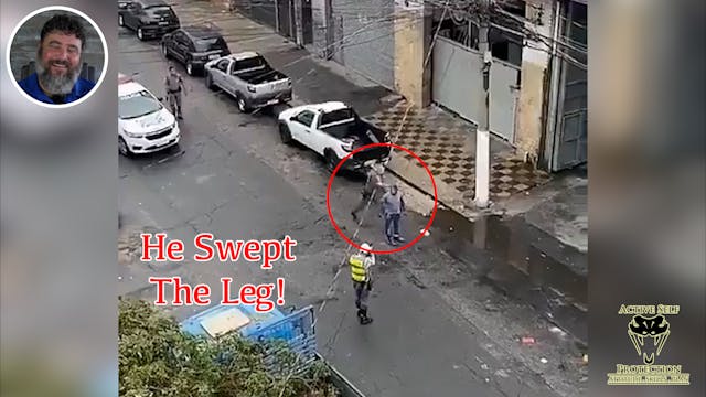 Officer Sweeps Perps Leg To Take Him ...