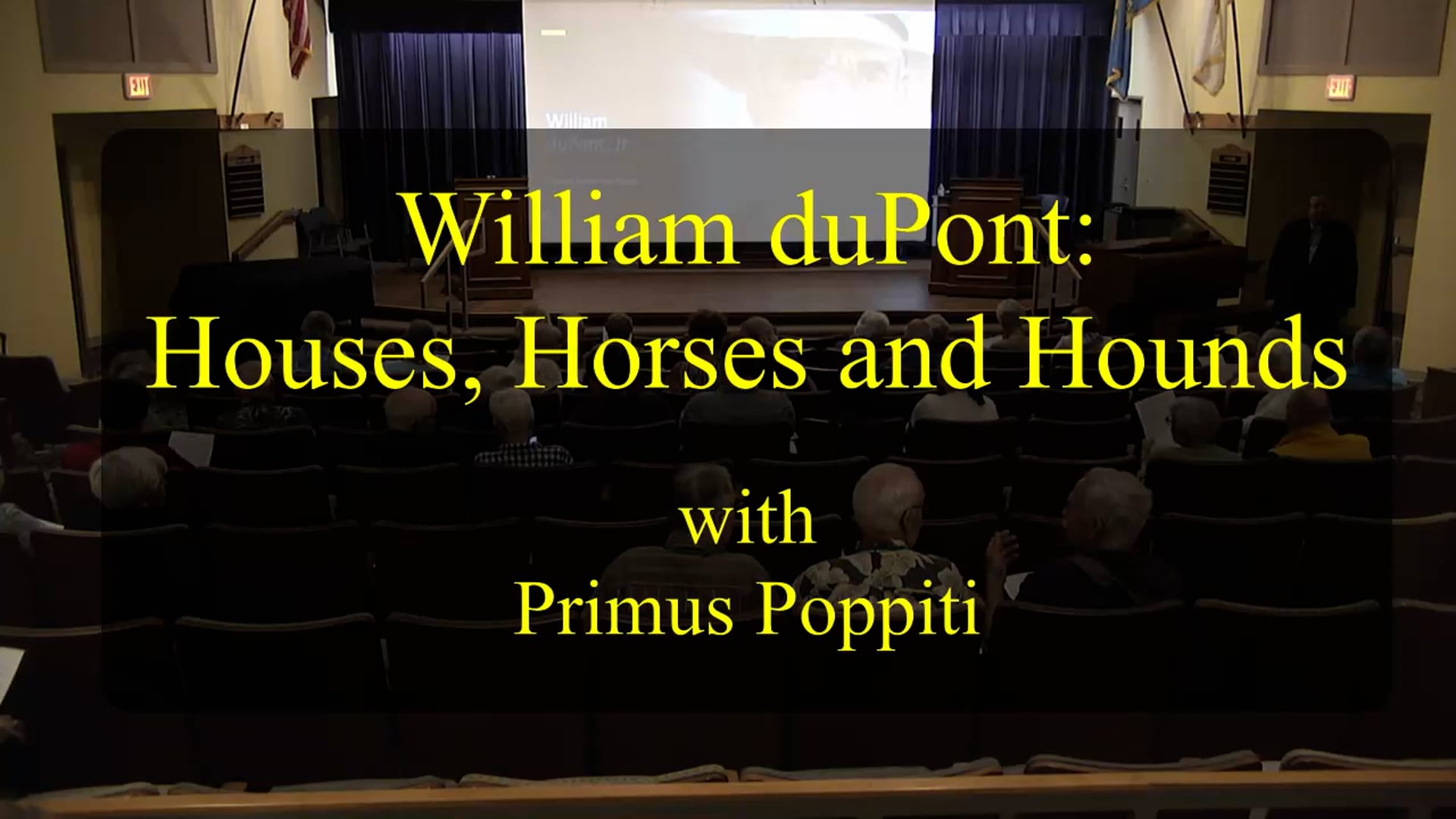 CV Lecture Series: Willian DuPont Jr., Houses, Horses, and Hounds