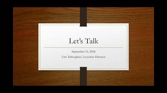 Let's Talk - September 2024