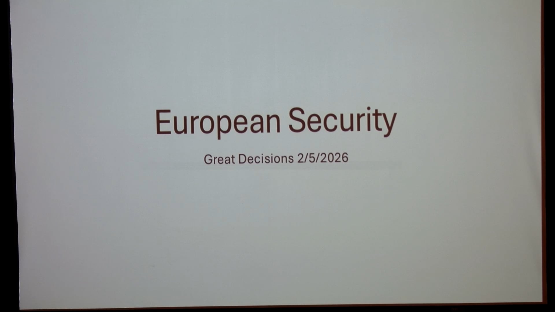Great Decisions European Security 02-05-2026