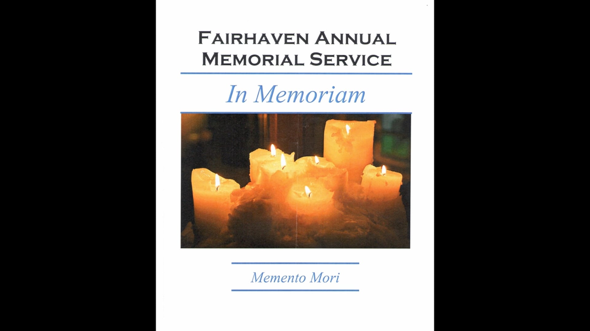 Fairhaven Memorial Service 2025-1022