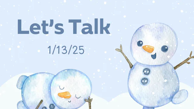 JANUARY LET'S TALK