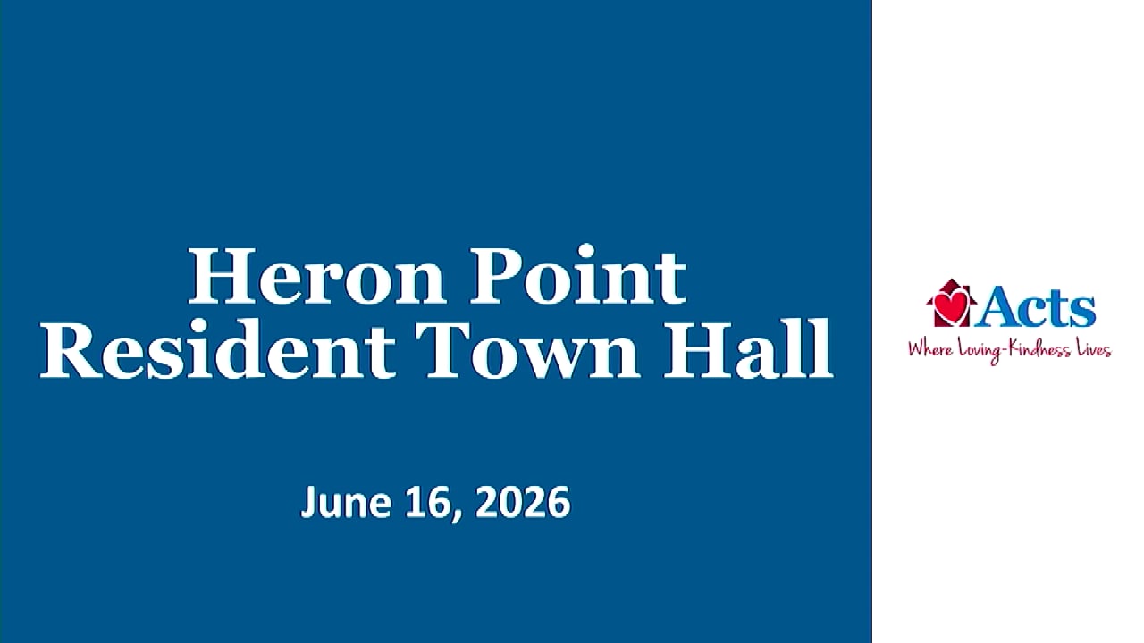 Heron Point Resident Town Hall
