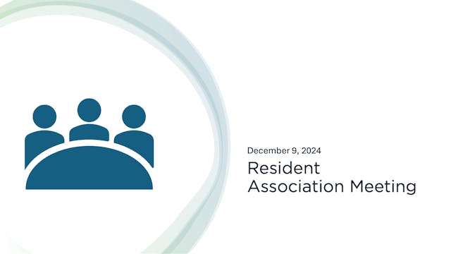 Resident Association Meeting - Decemb...
