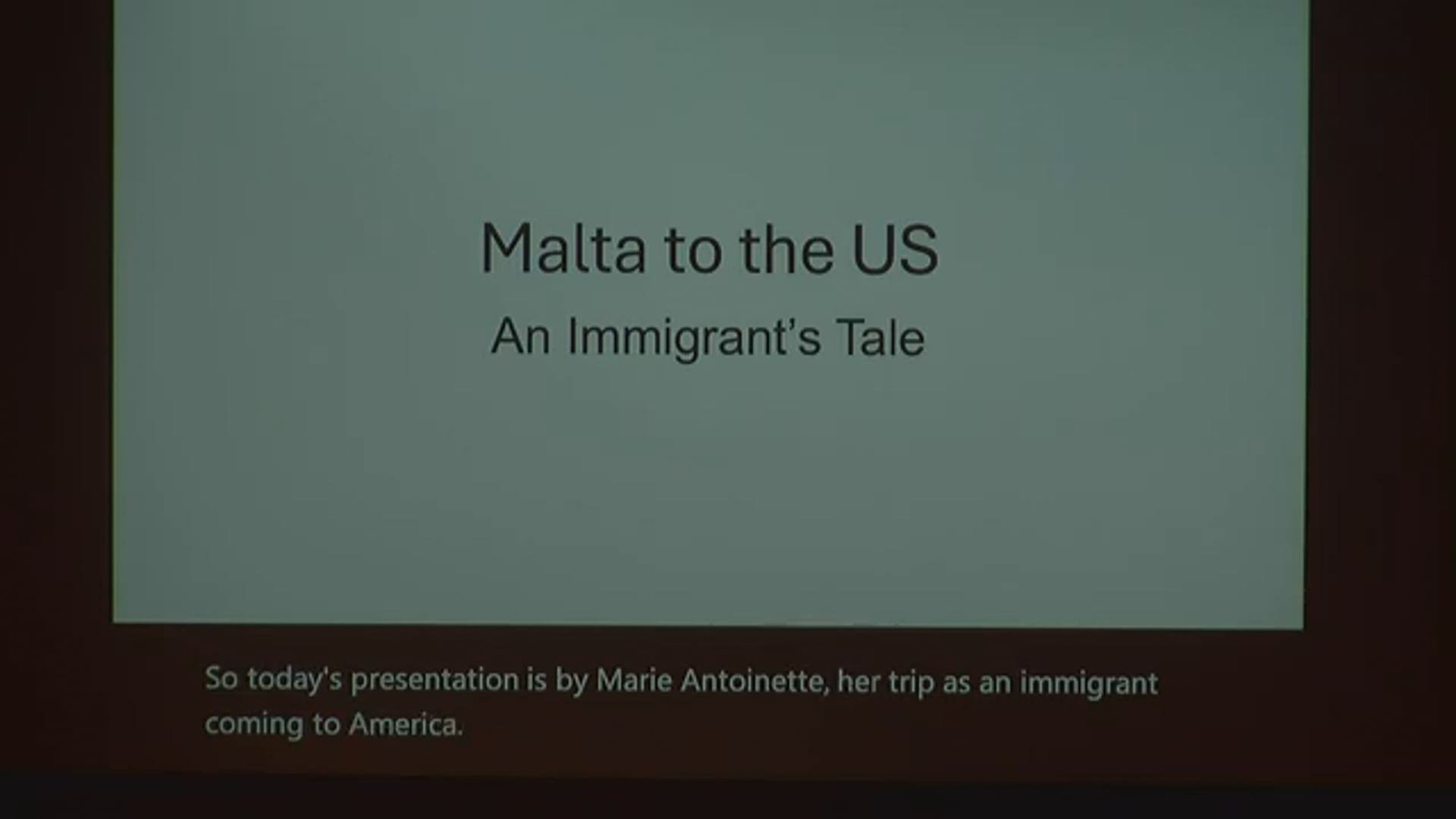 An Immigrant's Tale