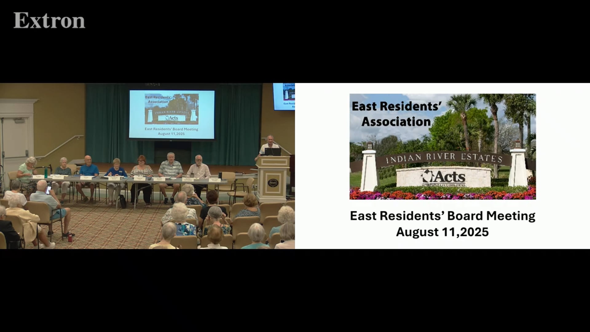 Resident Association Meeting 8/11/25