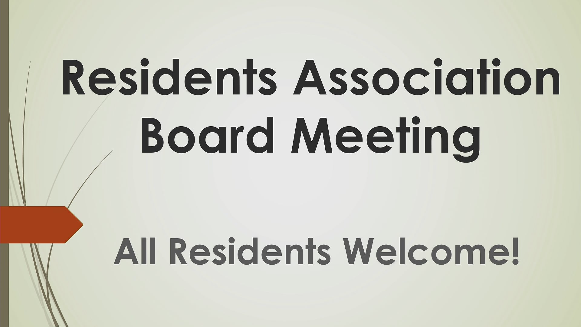 Resident Association Board Meeting - 12/11/2025