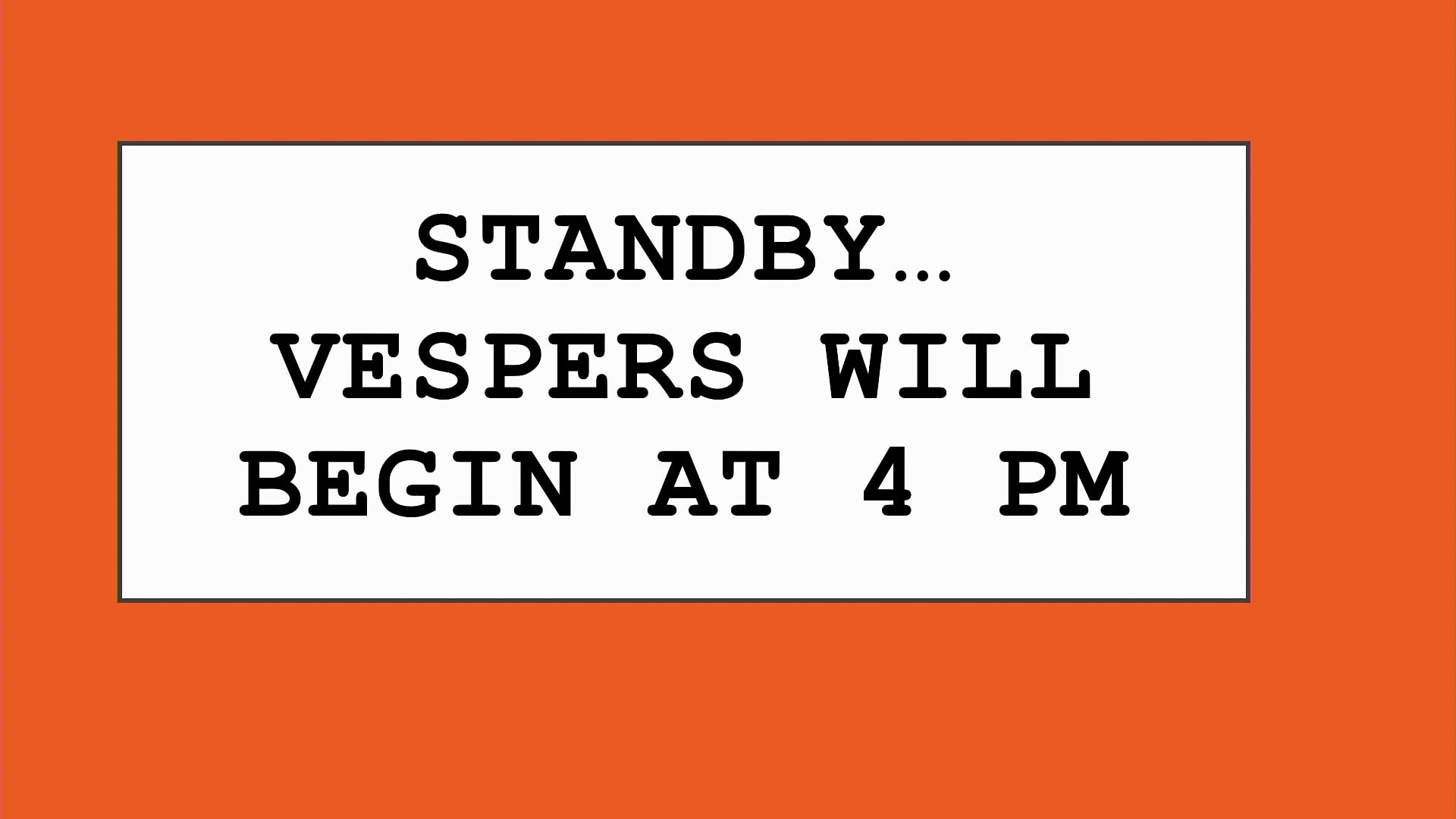 Vespers Worship - 09/13/2026