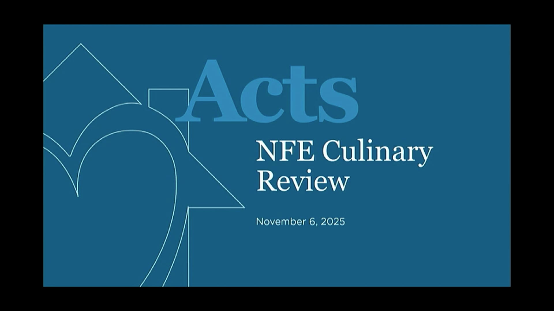 NFE Culinary Review