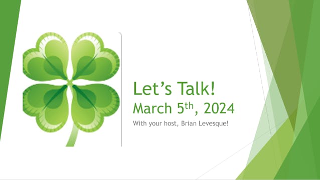 Let's Talk with Brian Levesque 