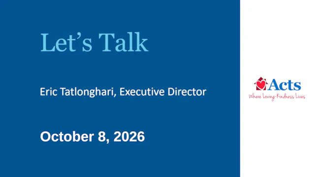 Let's Talk October 8th, 2026