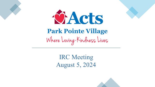 IRC Meeting 8/5/24