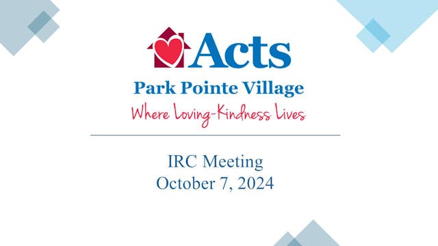 IRC Meeting 10/7/24