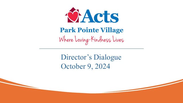 Director's Dialogue October 9, 2024