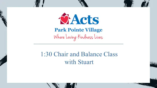 1:30 Chair and Balance Class with Stuart