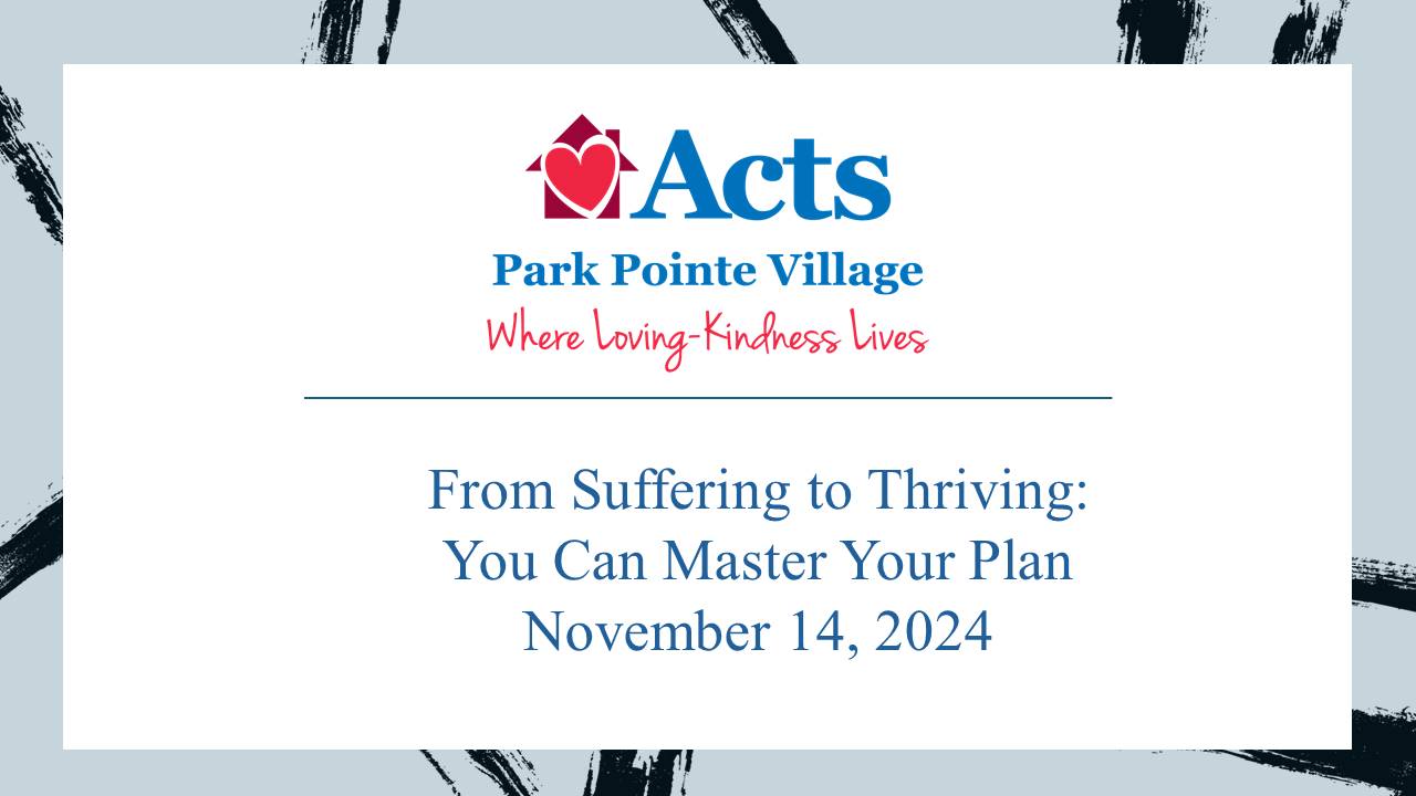 From Suffering to Thriving: You Can Master Your Plan