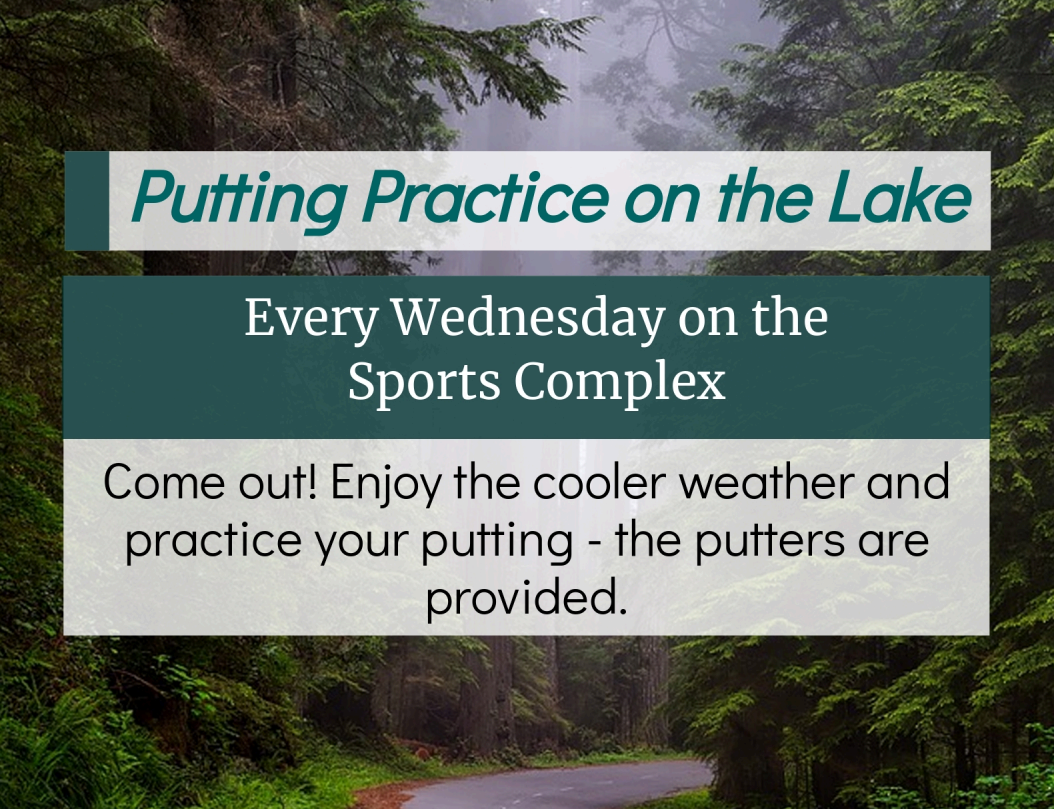 Putting on Wednesday