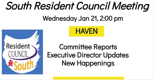 SAE South Resident Council meeting 1/...