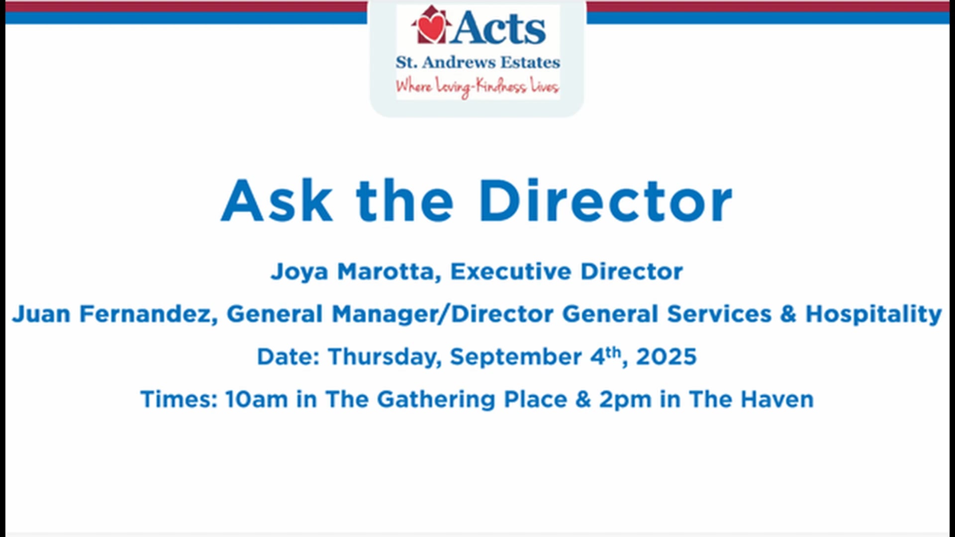 SAN Ask the Director 9/4/2025