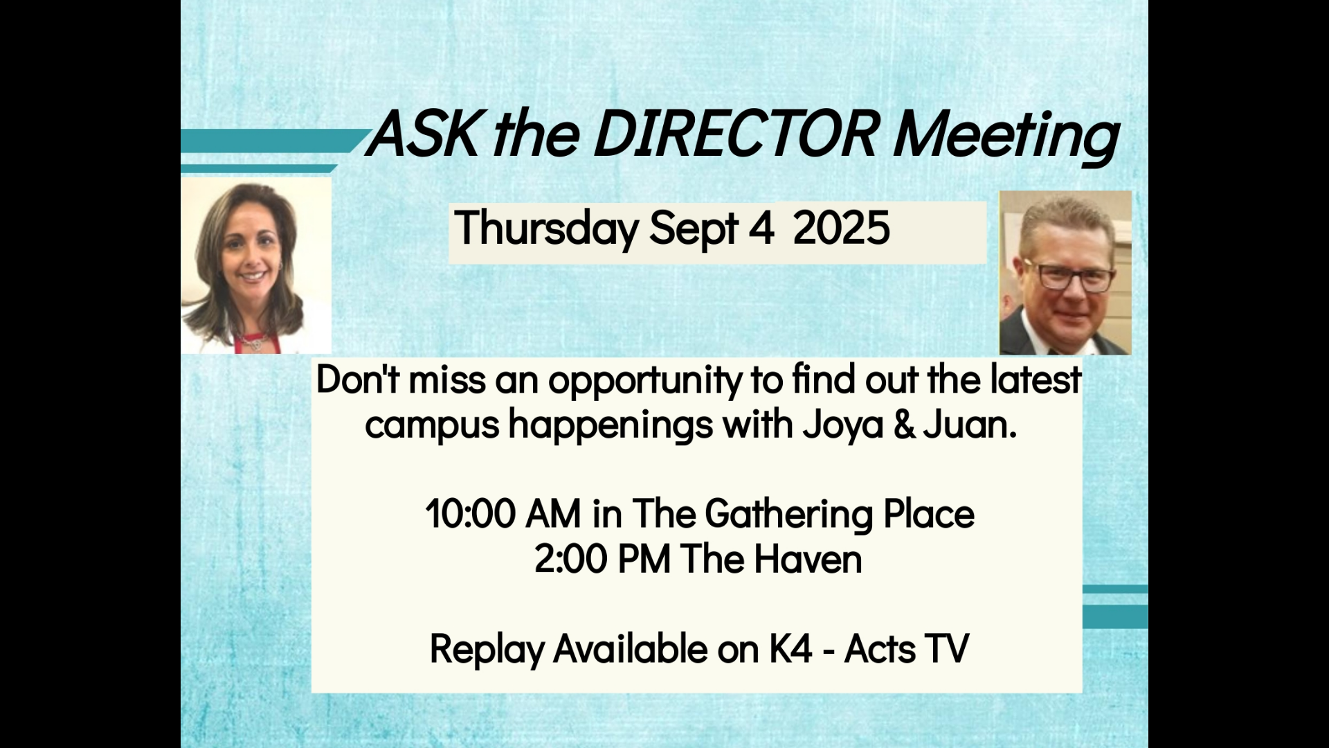 SAS Ask the Director 9/4/2025