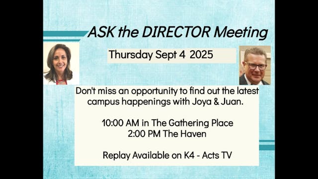 SAS Ask the Director 9/4/2025