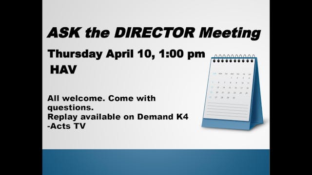 SAS Ask the Director meeting 4/10/2025
