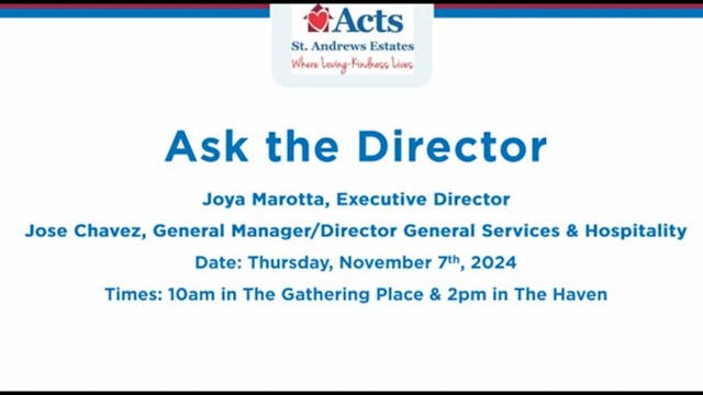 SAN Ask the Director November 2024